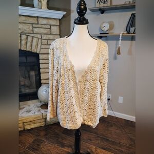 Silhouette Cream Open-Knit Cardigan